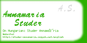 annamaria studer business card